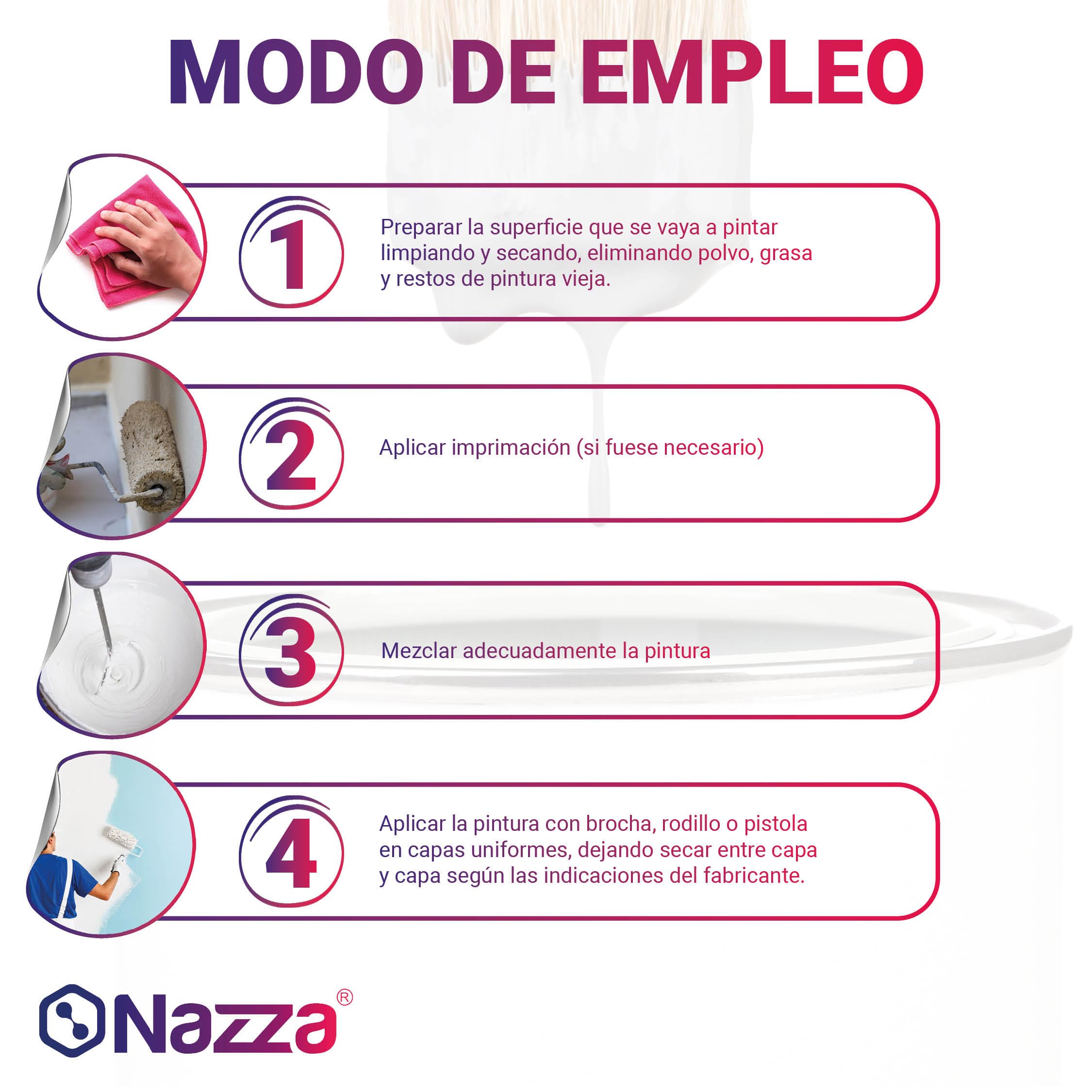 Nazza Pintura Blanca Interior y Exterior Expert de Extraordinaria Blancura - Acabado Mate Sedoso - Con Certificado de Reacción al Fuego - Formato 15 litros