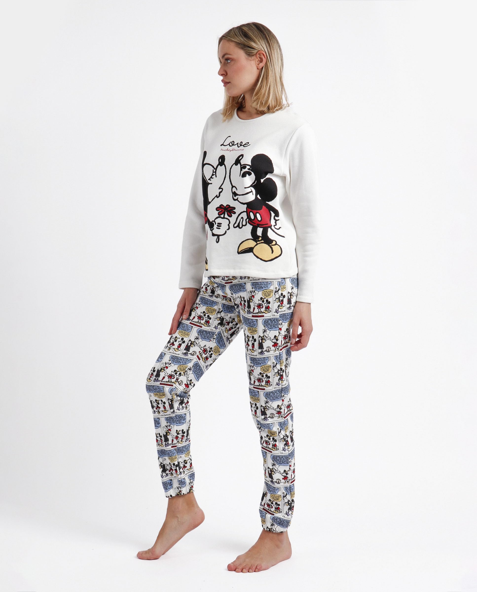 Disney Pijama Manga Larga Comic Love para Mujer