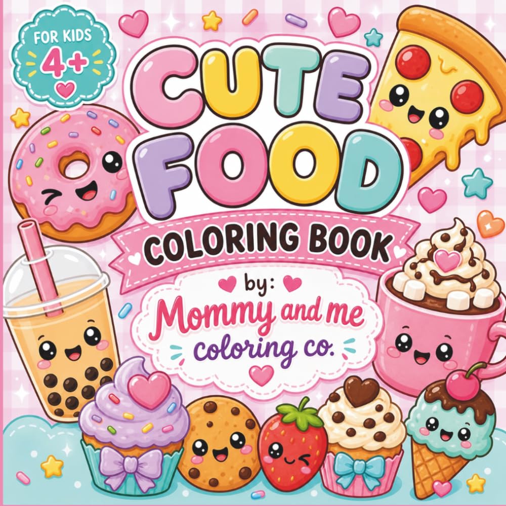 Cute Food Coloring book: Kawaii Food Fun for little artist