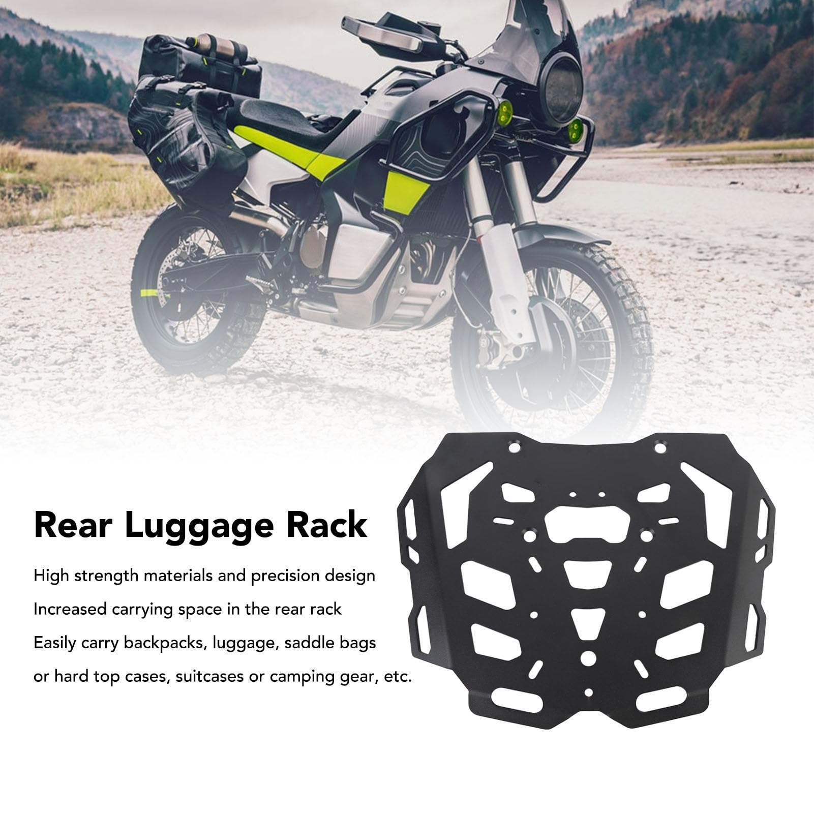Porte-Bagages Arrière de Moto en Aluum 3MM pour Norden 901 2021-2024
