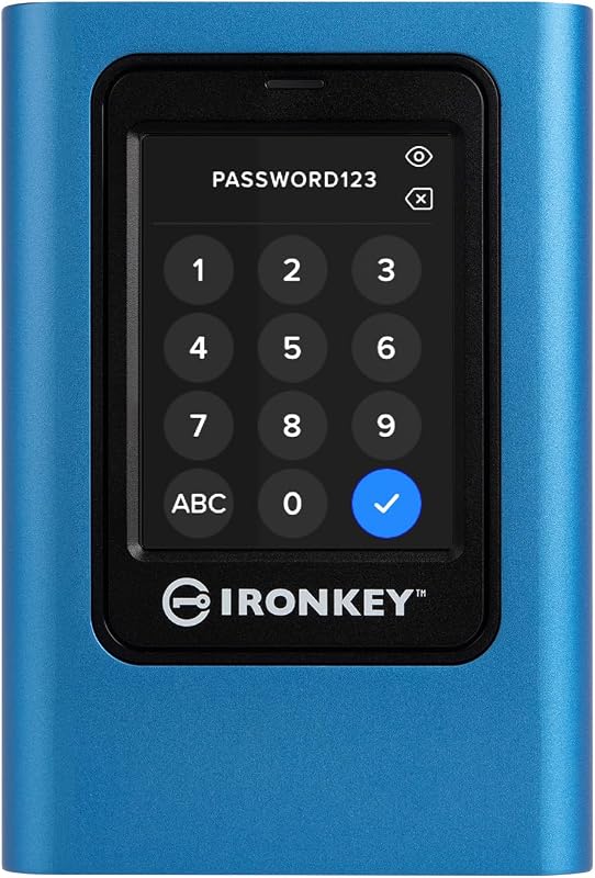 IronKey Vault Privacy 80 1.92TB External SSD | FIPS 197 | XTS-AES 256GB Encrypted | Touch Screen PIN | Secure Data Protection | IKVP80ES/1920G