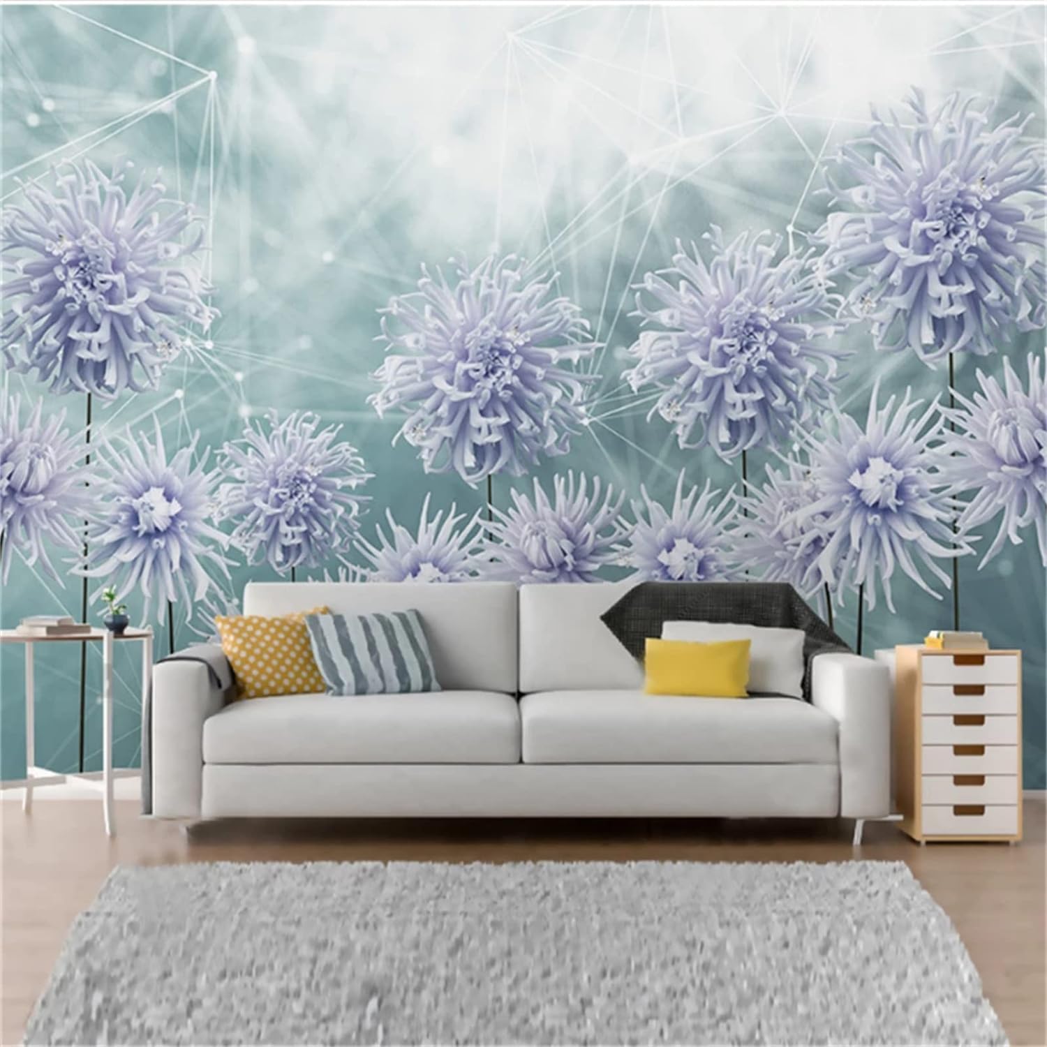 Papier Peint Mural 3D Amovible Auto-Adhésif Décoration Salon Moderne Affiches