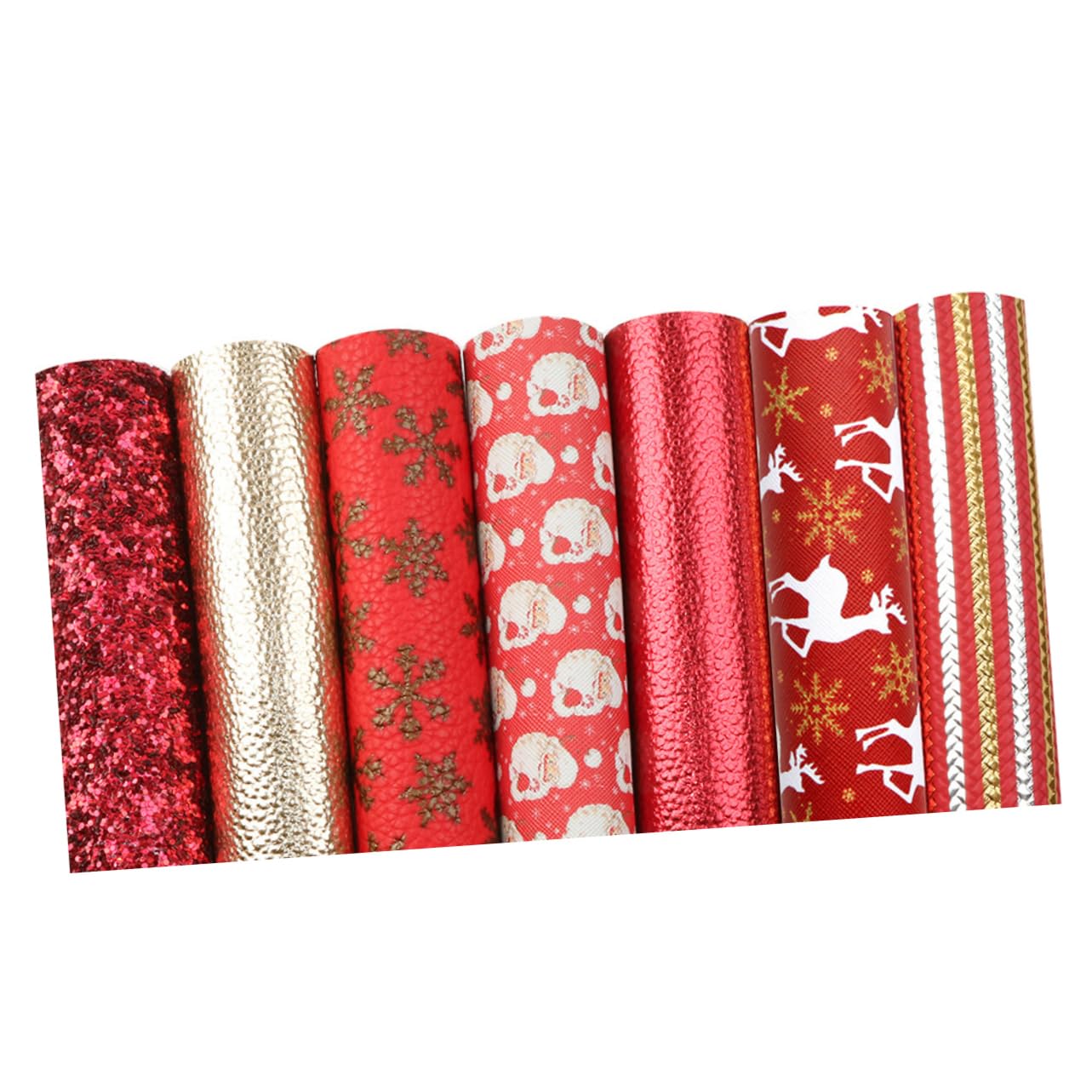 VILLCASE 21 Pezzi Pelle Natalizia lavoretti di Natale bricolage Natale lavoretti Natalizi Kit per la Costruzione dell'Arco Tessuto Artigianale Sintetico Materiale Fai da Te Tessuto in Pelle