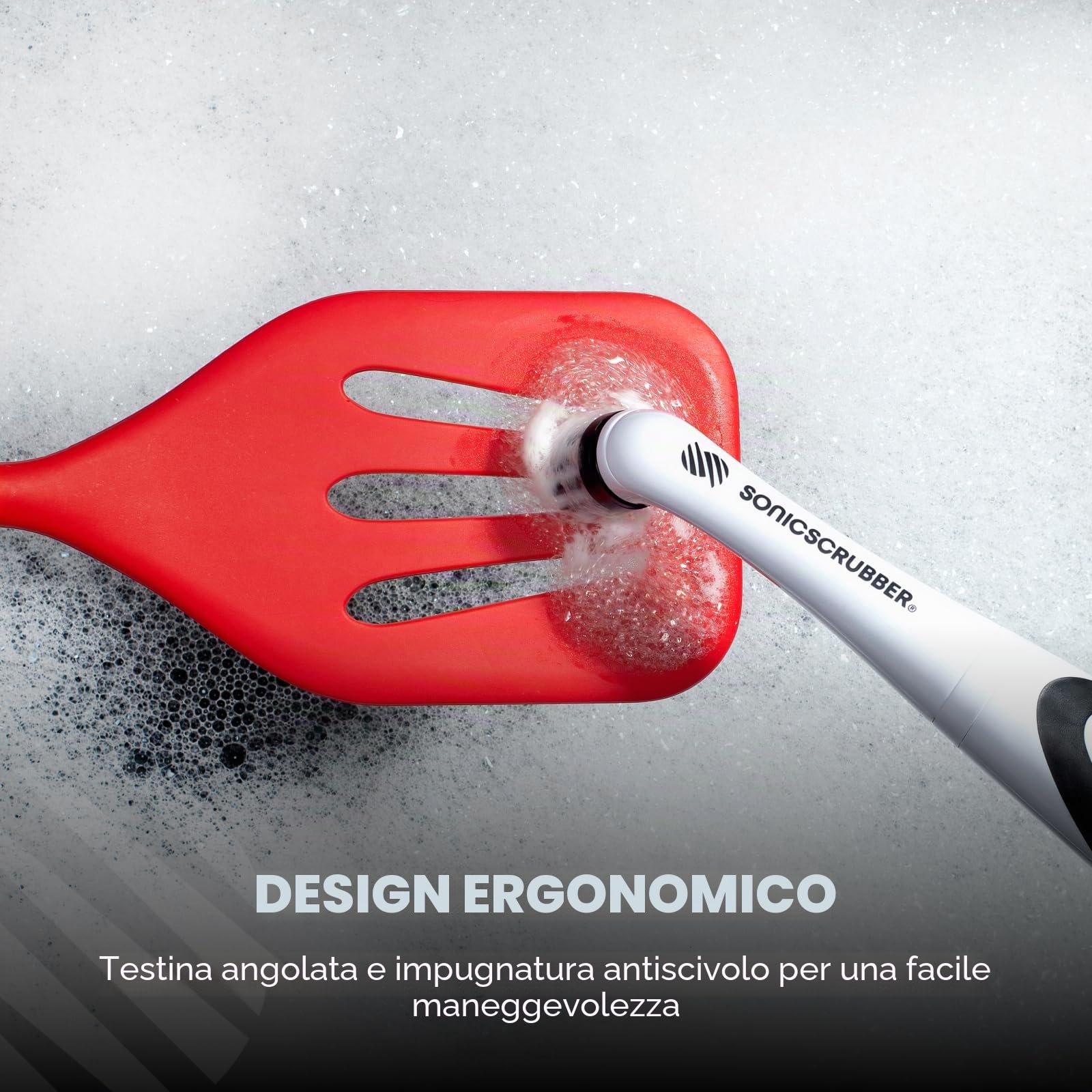 SonicScrubber Testine per la pulizia della casa, accessorio per la pulizia della casa, cucina e bagno, rimuove la muffa e pulisce la malta (sistema da casa)