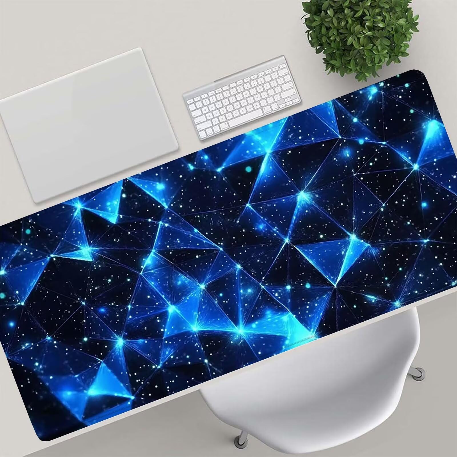 Tappetino Mouse Gaming, 1200x600mm Tappetino Mouse XXL nero 0c0-323 | Mouse Pad Grande, Ottimizzato per i Sensori da Gioco, Migliora Precisione e Velocità, per Mac e PC, blu