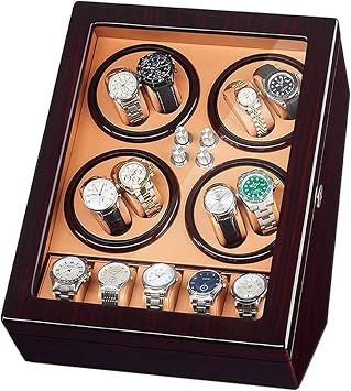 Watch Case Automatic 8+5 Watch Winder Box Stora Piano Paint Exterior Silent Motor Lar Capacity 4 Rotation Mode Accessories Watch Box