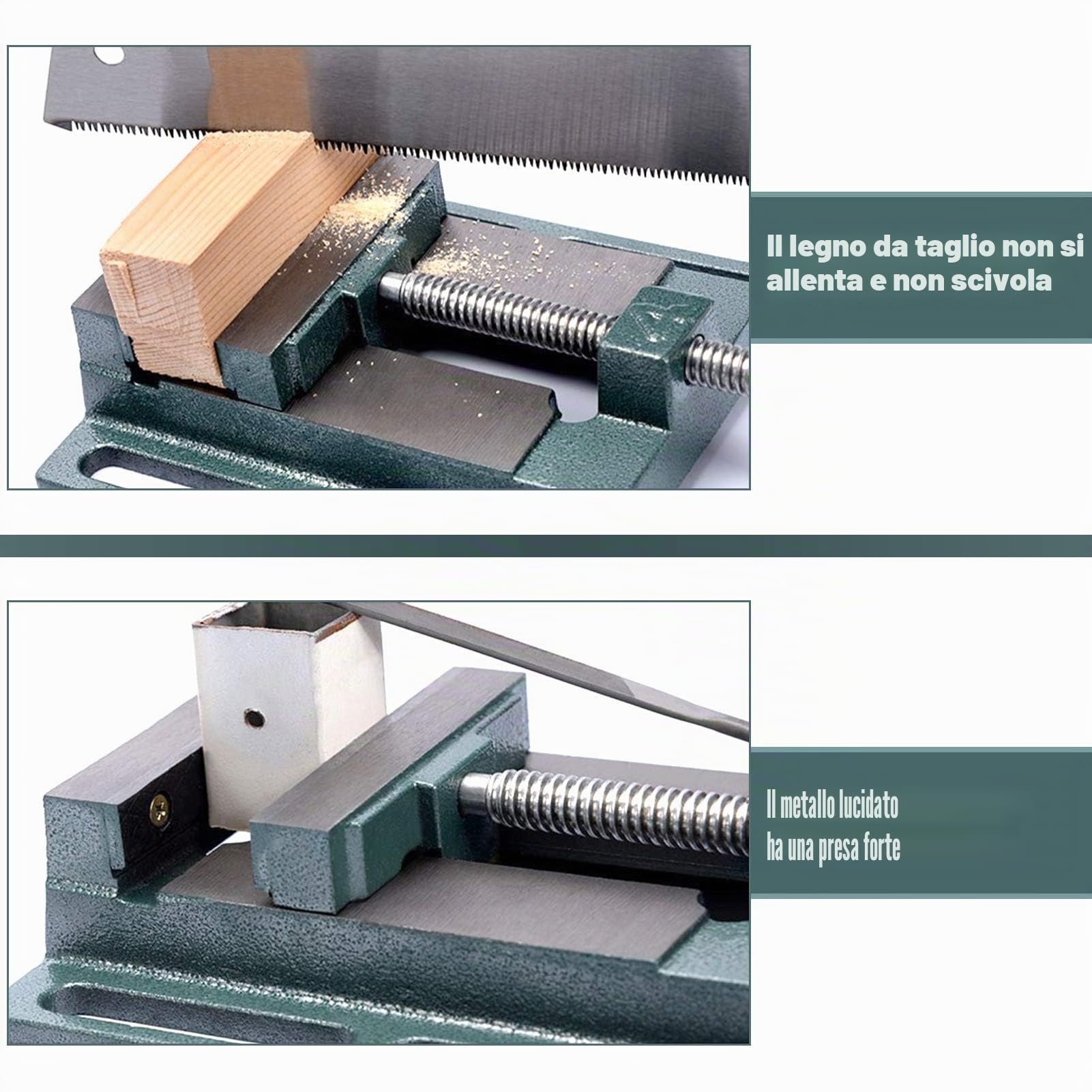 Morsa a macchina, morsa per trapano, morsa per macchinista, 1 pezzo resistente 10,2 cm di dimensione di apertura, morsa per fresatura e foratura
