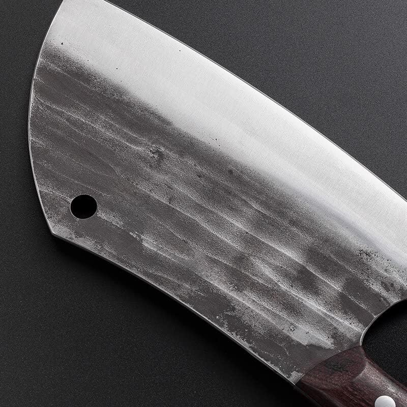 Meat cleaver, Handmade Butcher Kitchen Knives Forging Serbian Kiritsuke Knife Tool Chef High-carbon Clad Steel Cleaver Filleting Slicing Knife Cleaver Knife