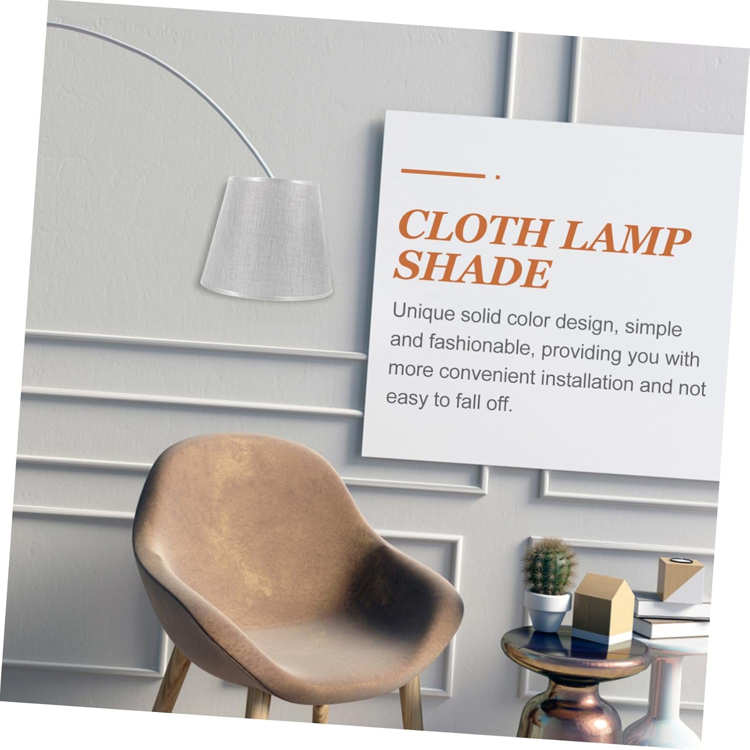 Cloth Lamp Cover Replacement Simple Style Decorative Lampshade for Table Light Desk Lamp Shade Easy to Install Suitable for Bedroom Living Office Warm Atmosphere