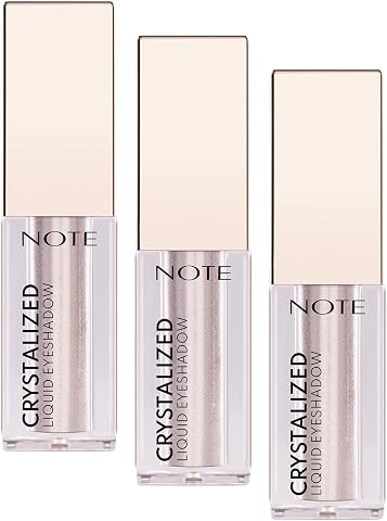 Note Cosmetics Crystalized Liquid Eyeshadow Likit Metalik Göz Farı, 06 Moonstone (3 paketi)