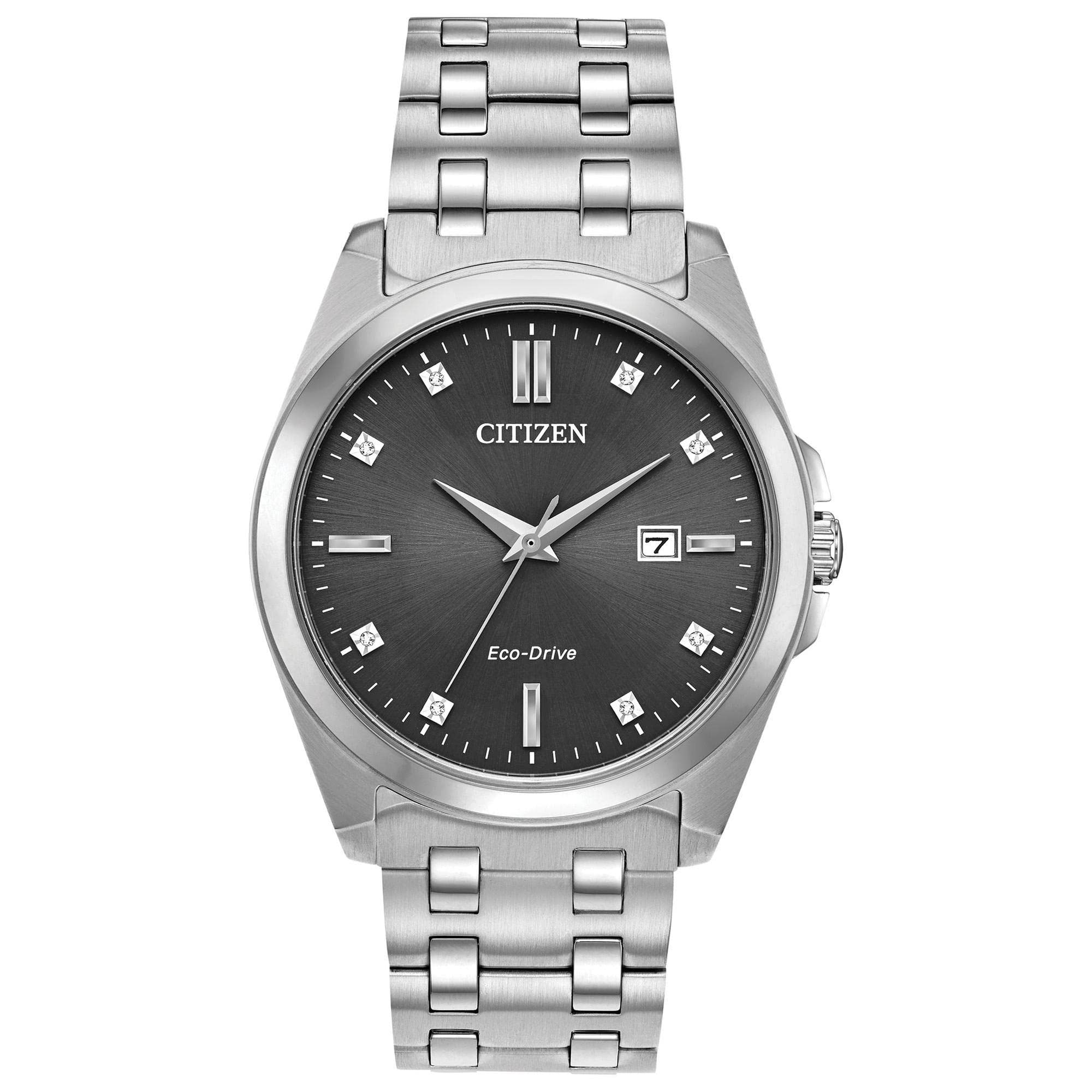 Men's Classic Peyton 3-Hand Eco-Drive Watch, Date, Sapphire Crystal, Diamond Markers