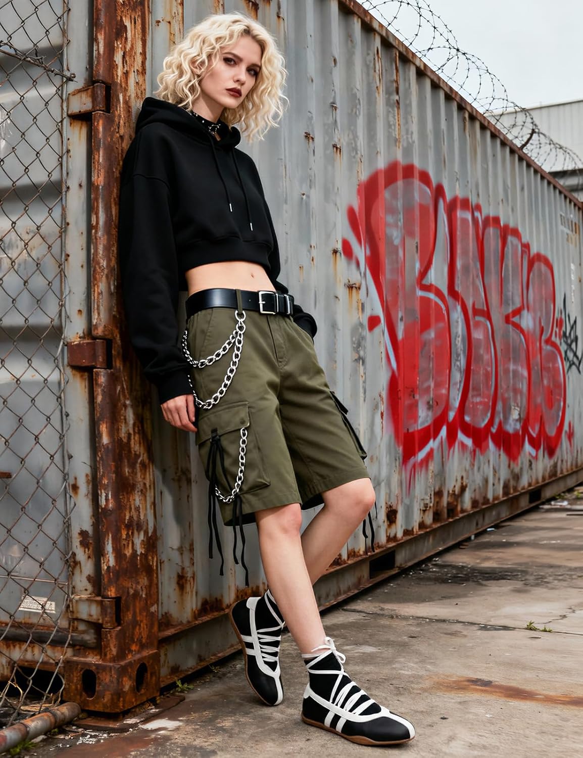 Tigeridea Sneakers for Women Comfortable Business Casual Tennis Shoes Lightweight Lace Up Ballet Flats Footwear Women's Fashion Retro Mary Jane Sneakers - Image 7