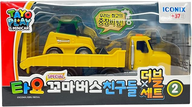 Tayo The Little Bus Special Friends Double Set 2 - Christmas and Birthday Gifts for Kids, Compatible with Large Playsets! Includes Popular Tayo Friends from The Animation