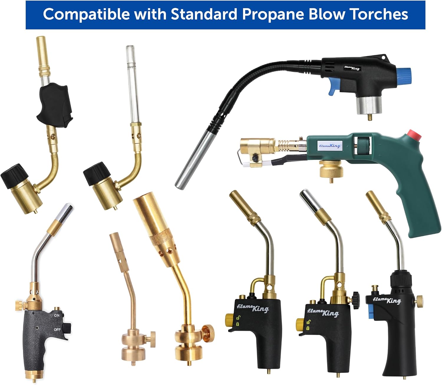 Flame King YSNMT48 Flexible 5-FT Extension Hose for 1Lb Propane Tank Cylinders