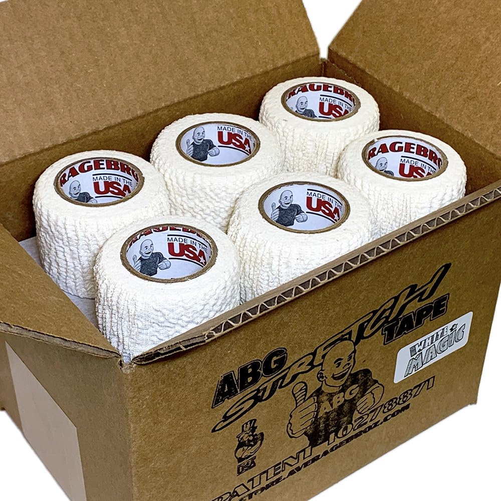 Average Broz ABG Stretch Tape 4-Roll Tube - Adhesive Weightlifting Tape For Thumb & Grip - View #3