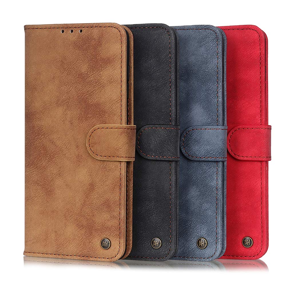 Custodia a portafoglio per HTC Desire 21 Pro 5G, in pelle PU, con funzione cavalletto e slot per carte di credito, compatibile con HTC Desire 21 Pro 5G-BML