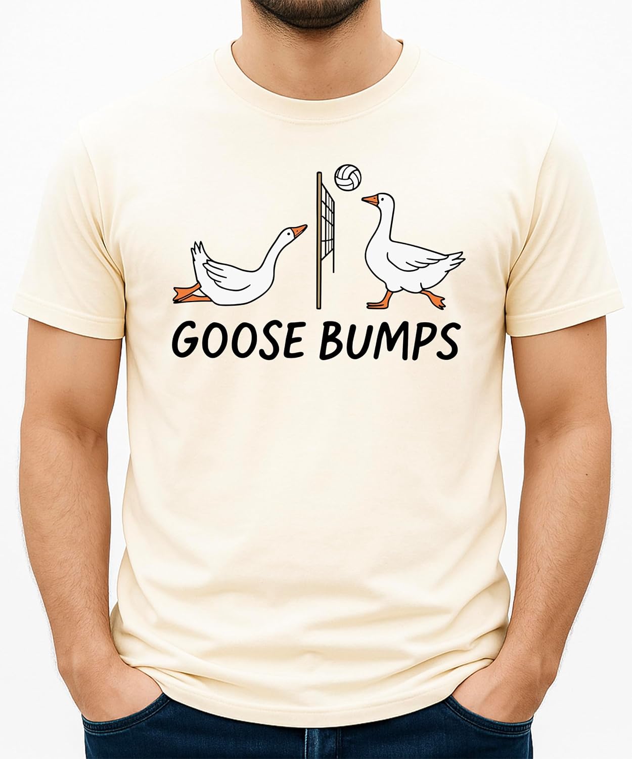 Goose Bumps Volleyball Unisex Shirt Funny Sports T-Shirt for Adults, Teens & Kids