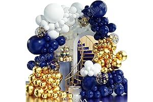 Navy and Gold Balloon Garland Kit: A Must-Have for Special Occasions.