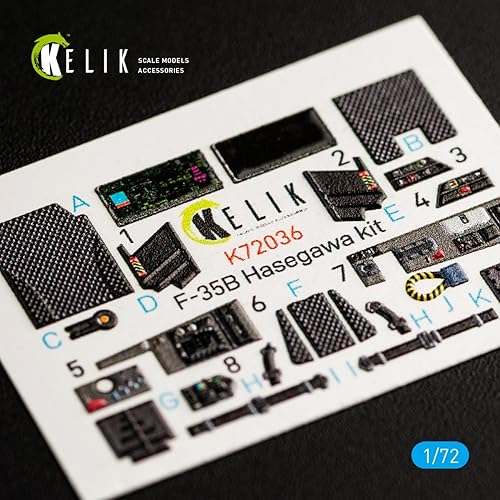Miniatura 2 de K72036 1/72 F-35B Calcomanías interiores 3D para kit de modelo a escala Hasegawa
