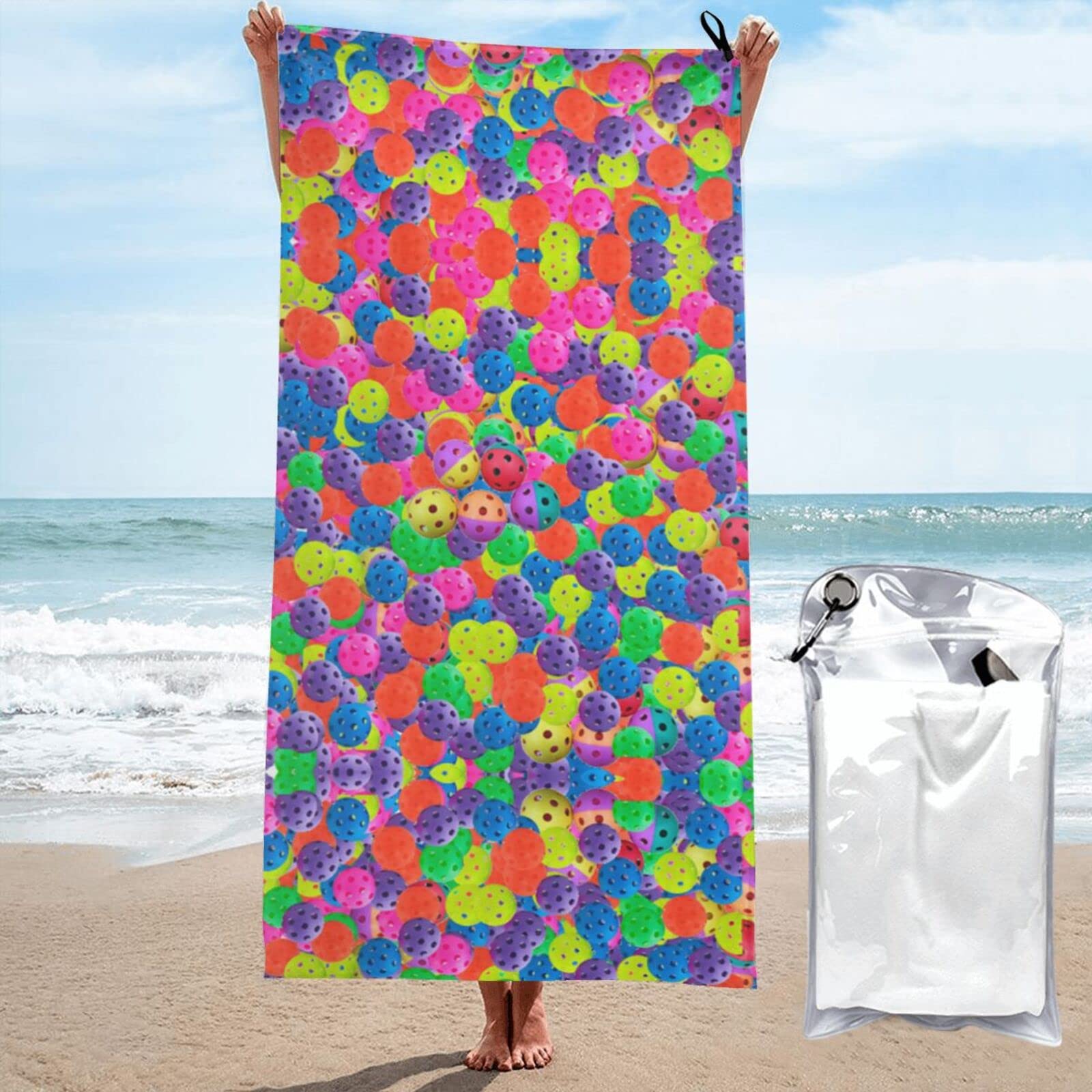 Serviette de bain absorbante microfibre grande taille drap de plage voyage