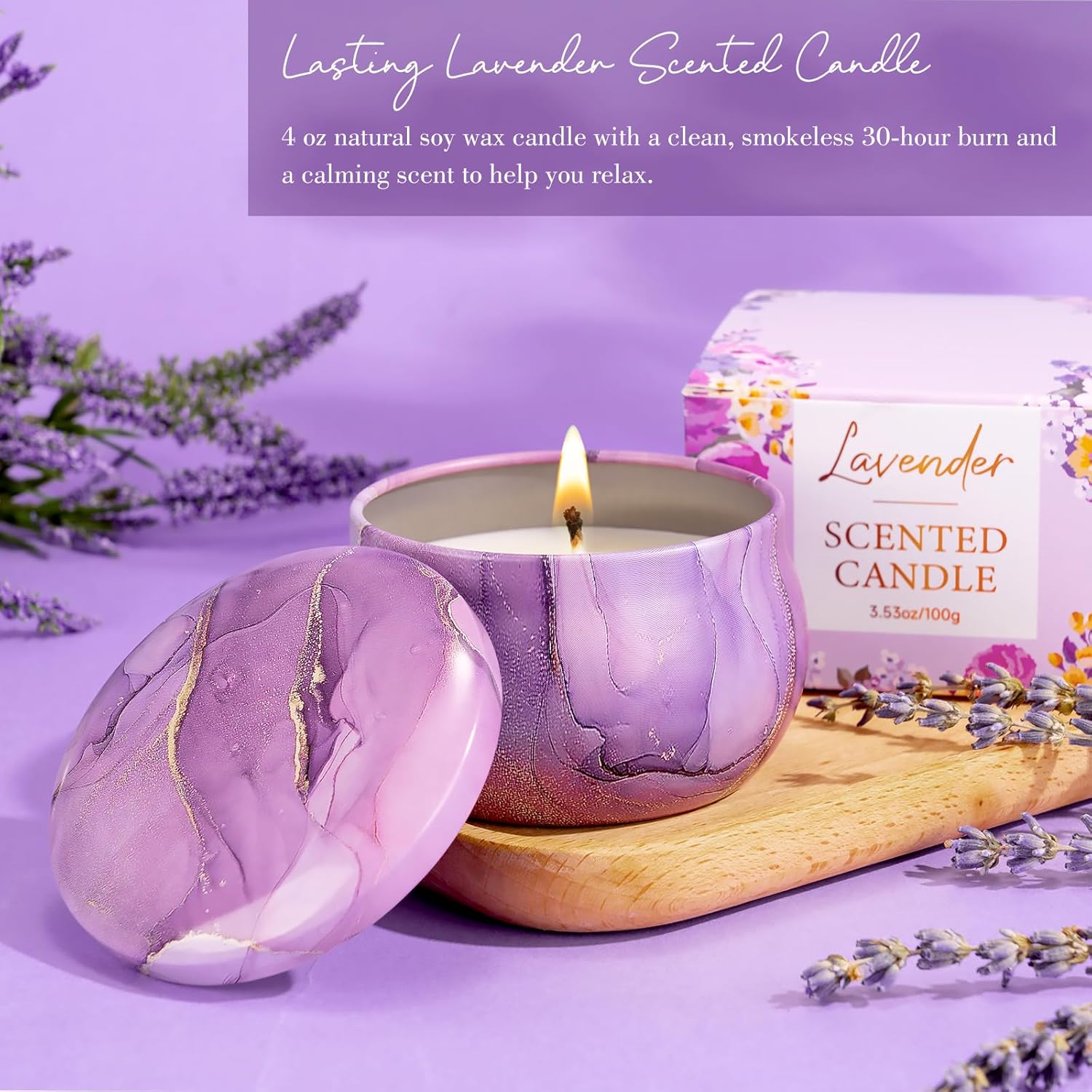 Gift Baskets for Women, Unique Birthday Gifts for Women, Best Friend Birthday Gifts, Self Care Gift Get Well Soon Basket, Lavender Relaxing Care Package for Mom Her BFF Sister Wife Girlfriend