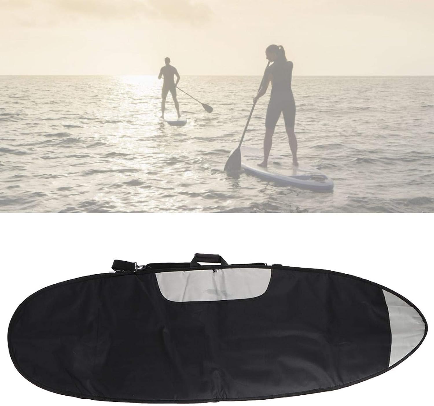 EVTSCAN Surfboard Insulated Travel Quality Shortboard and Longboard Board Bag Cover with Zipper & Shoulder Strap