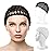 WLLHYF Net Shower Cap 2 PCS Drying Curly Hair Care Spa Hat Wrap Cover Stretchy Knit Nets Hairnet Mesh Crochet Sleep Back Bathing Sleeping Bonnet(black/white)