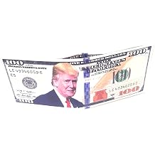 Generic Mens Novelty Trump Wallet - Blue Fabric & Plastic, Bi-Fold, Adult Trump Supporters, Trump Design