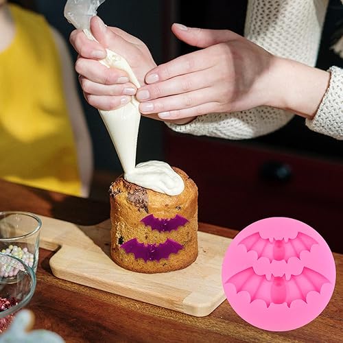 Miniatura 7 de 4 moldes de silicona para murciélagos de Halloween, moldes decorativos para tartas, moldes de chocolate de Halloween, molde para hornear fondant,