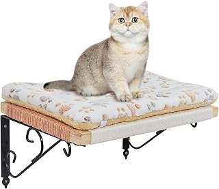 Purife Floating Cat Wall Shelves & Perches for Indoor Large Cats - Cat Shelf for Wall, Cat Wall Hanging Bed Modern Cat Wall Furniture, Wall Mount Cat Hammock for Lounging Climbing Playing & Scratching