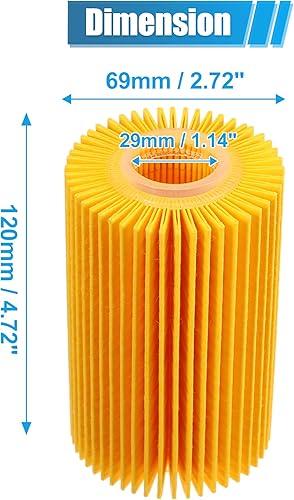 Miniatura 5 de X AUTOHAUX Filtro de aceite de motor 04152-38020 04152-51010 04152-YZZA4 para Toyota Land Cruiser 2008-2021 para Toyota Sequoia 2008-2022 para