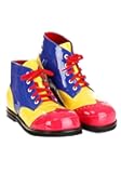 Fun Costumes Deluxe High-Top Clown Shoes for Adults - Lace-Up Oxford Style with Faux Patent Leather, Padded Inner Soles, and Anti-Skid Heels