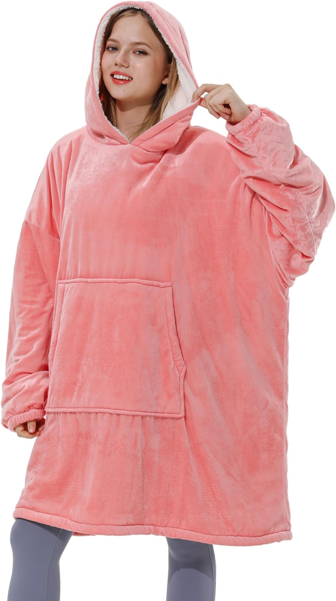 WinthomeOversized Blanket Hoodie with Sherpa Lining Soft & Warm for Men Women Adults TeensOEKO-TEX STANDARD 100