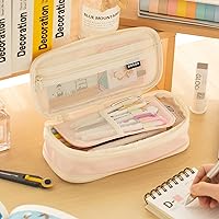 Vista 2 de EASTHILL Estuche para lápices de gran capacidad, bolsa grande para lápices de papelería, bolsa para bolígrafos para niñas adolescentes