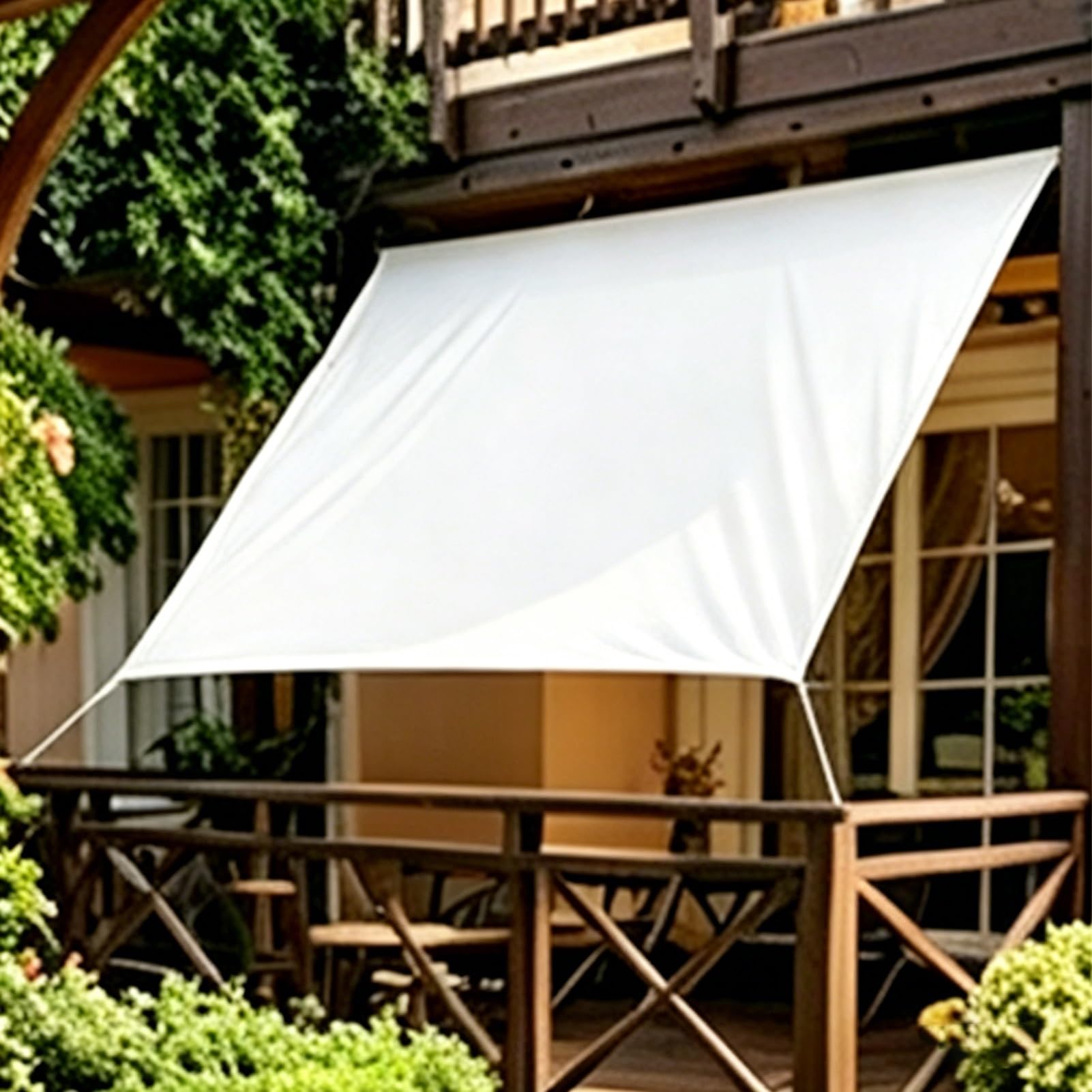 Heavy Duty Tarp Outdoor Furniture Caravan Cover 1.5x3m 1.2x1.5m 2x3m 3x4m 4x6m White Canvas Tarpaulin with Eyelets, for Camping Garden Groundsheet(3x5m(9.8ftx16.4ft))