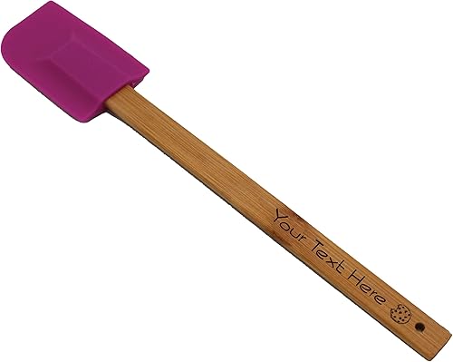 Espátula de silicona personalizada personalizada, ideas de regalo de cocina grabadas para hornear panadero, cocinero (morado)