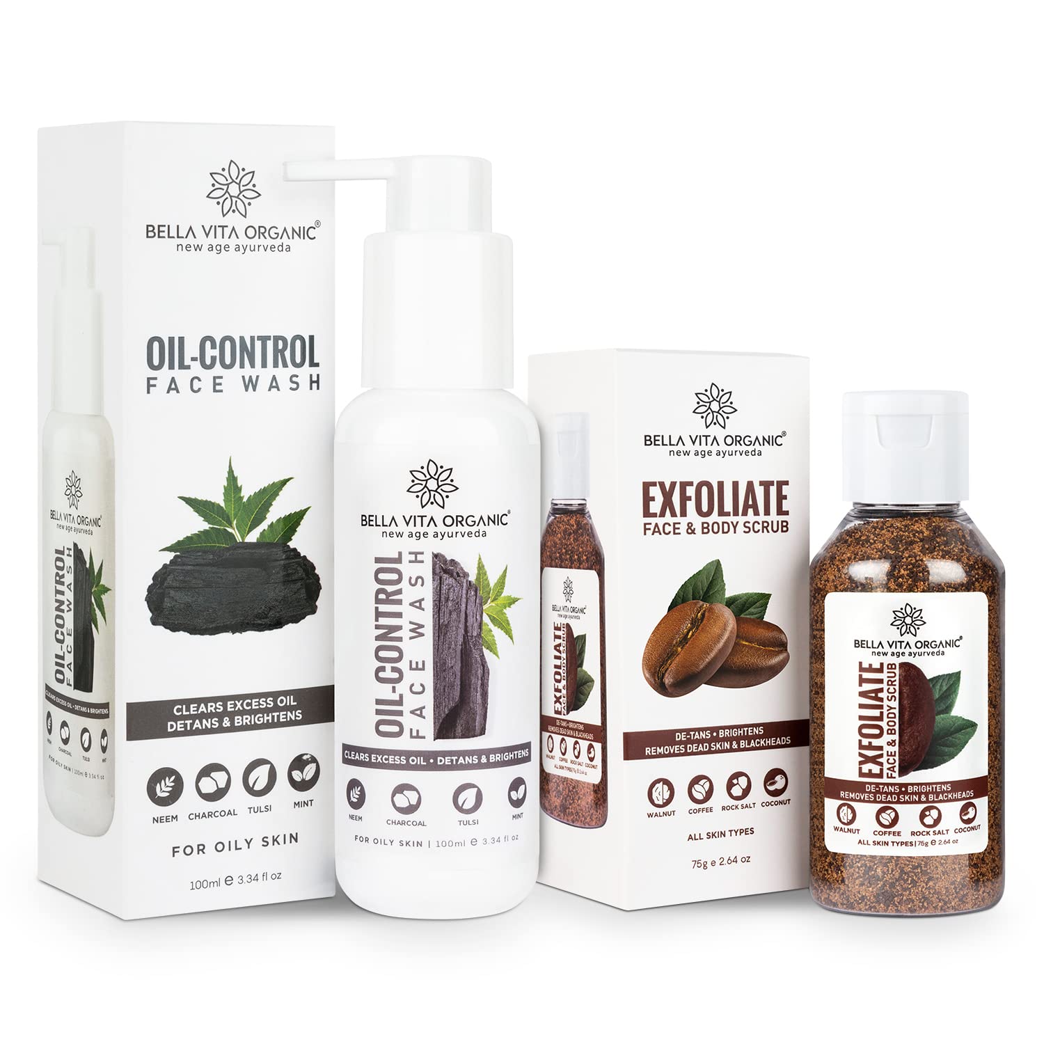 Buy Bella Vita Organic Exfoliate Face and Body Coffee Scrub Grit for