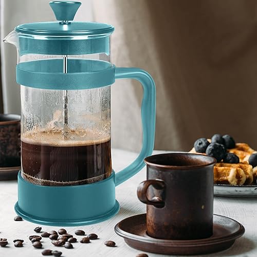 Miniatura 4 de Utopia Kitchen French Press - Cafetera y té espresso con filtros triples de 34 onzas, émbolo de acero inoxidable de 33.8 fl oz y vidrio de