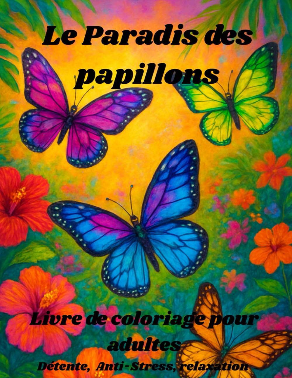 Le paradis des papillons: Livre de coloriages pour adulte