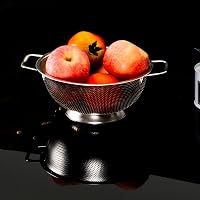 YC Kitchen Rozsdamentes Acél Szűrő 28,5 cm - Tésztaszűrő Fogantyúkkal, Mosogatógépben Mosható, Konyhai Edény 8