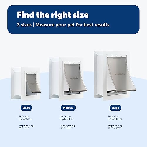 Miniatura 4 de PetSafe Puerta de entrada de pared para mascotas, marco telescópico sin óxido, fácil de instalar para paredes interiores y exteriores, 4 34 pulgadas