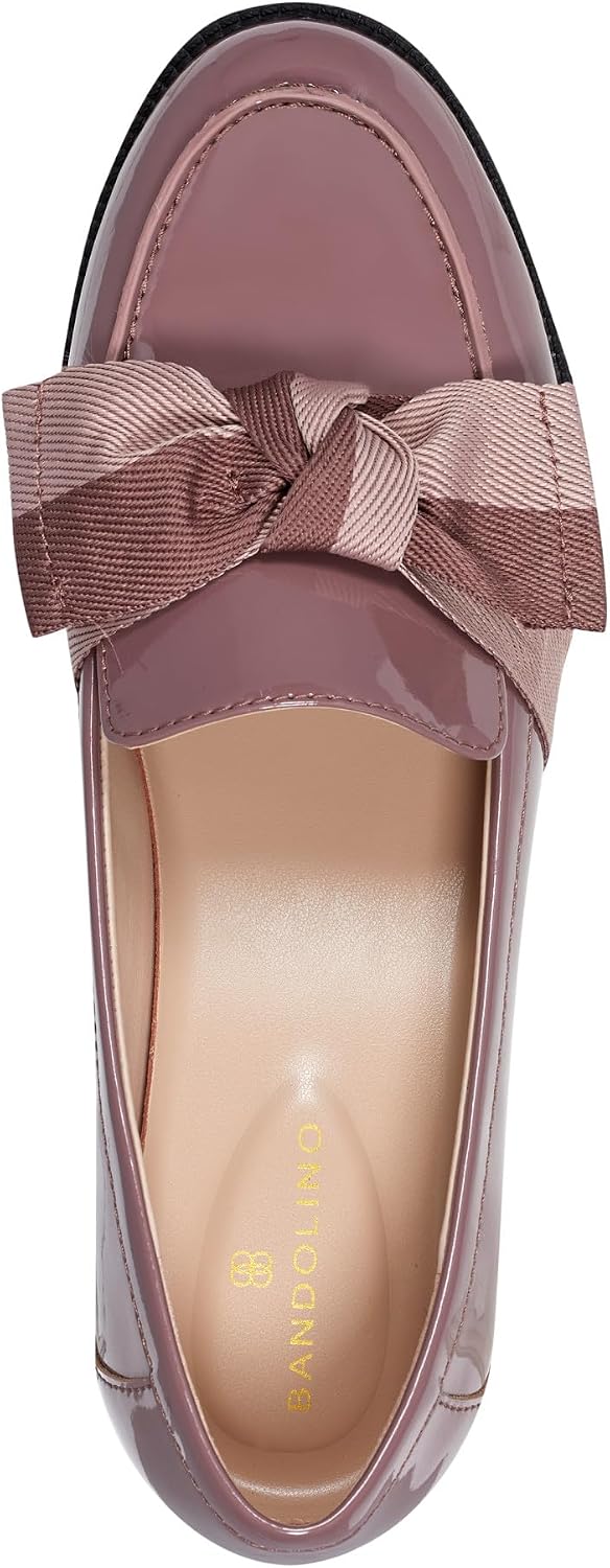 Bandolino Women's Lindio Loafer 10 Wide Dark Mauve Patent/Blush thumbnail 3