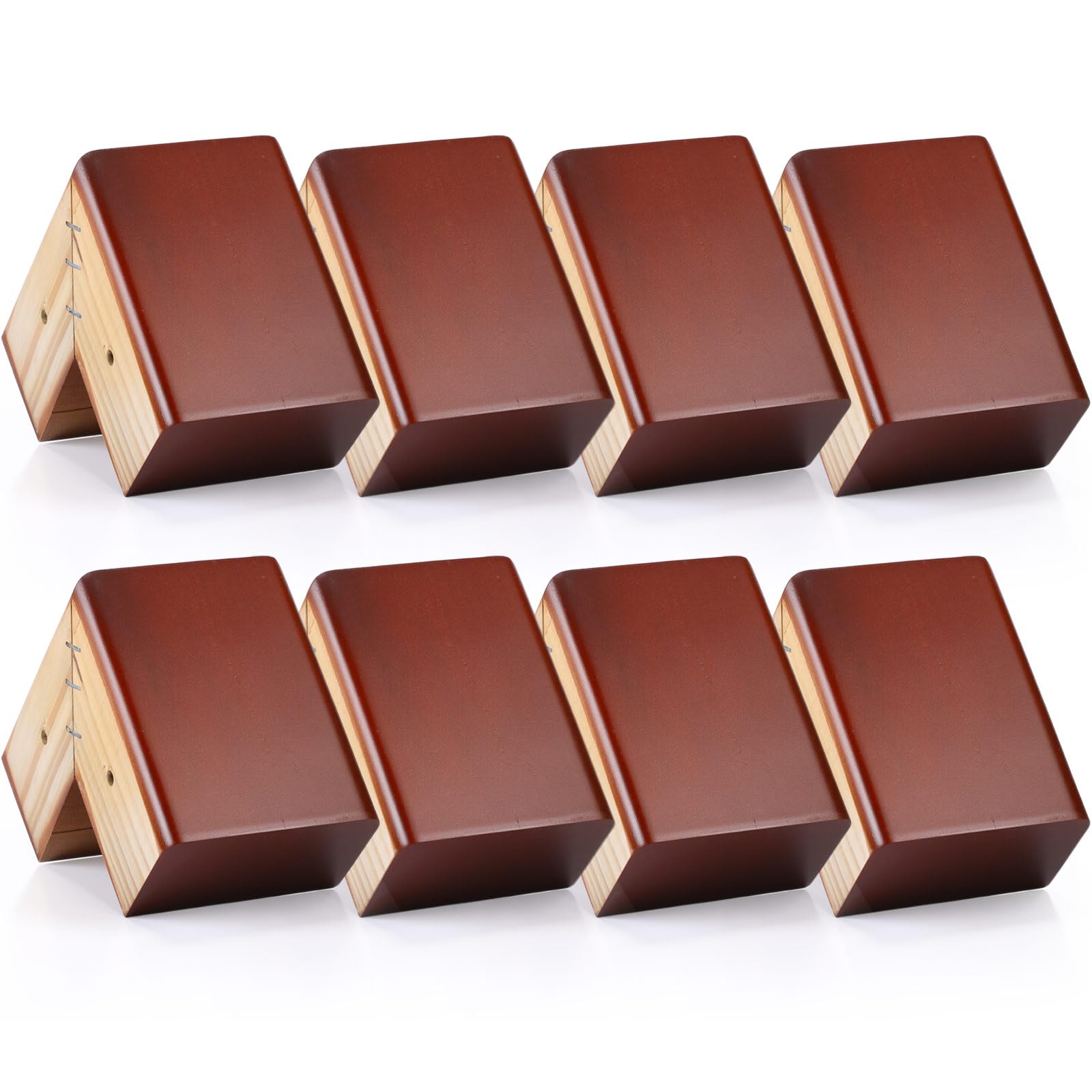 Photo 1 of Geelin 8 Pack 3 Inch Wood Furniture Risers, Brown