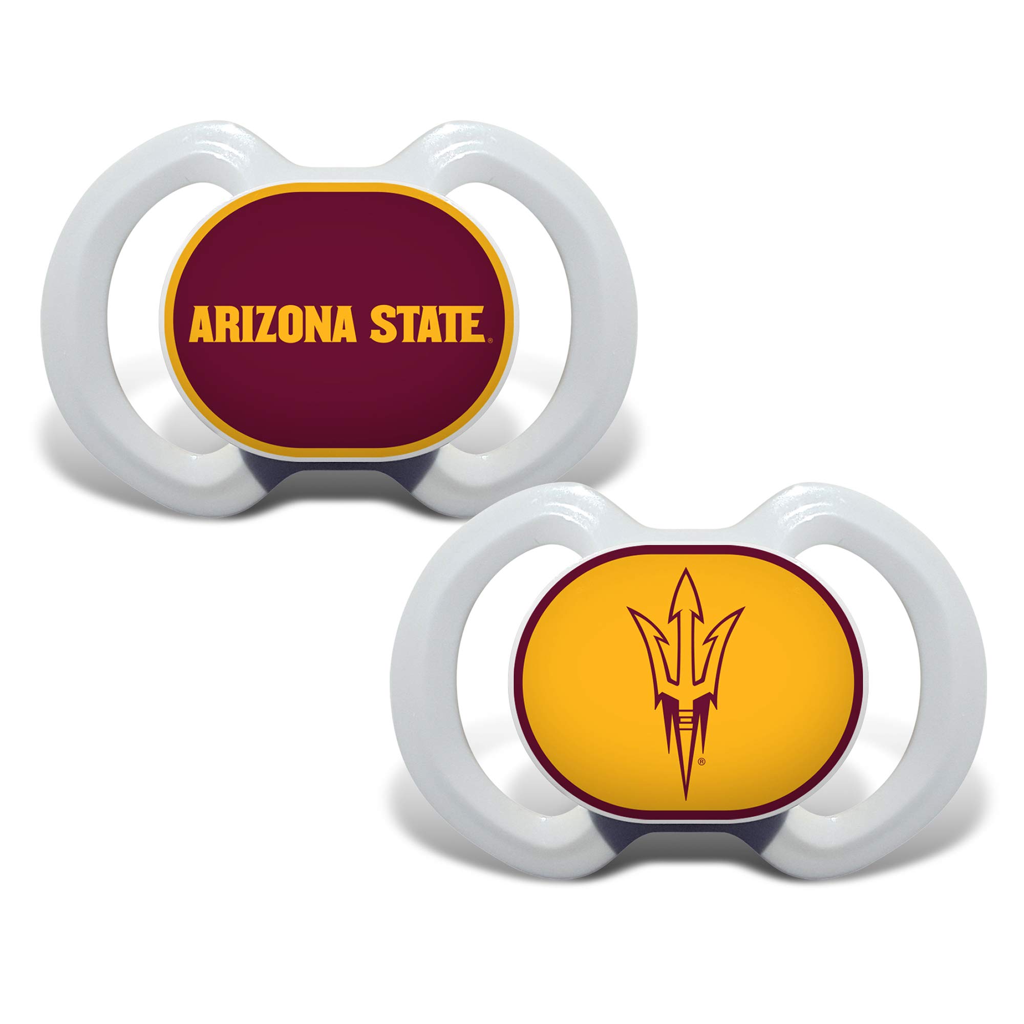 Baby Fanatic NCAA Arizona State Sun Devils 2-Pack Pacifiers, One Size, Team Color