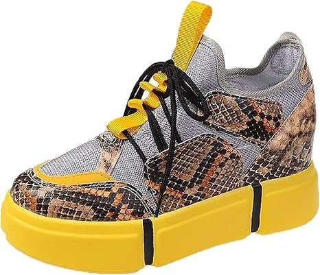platform snakeskin sneakers
