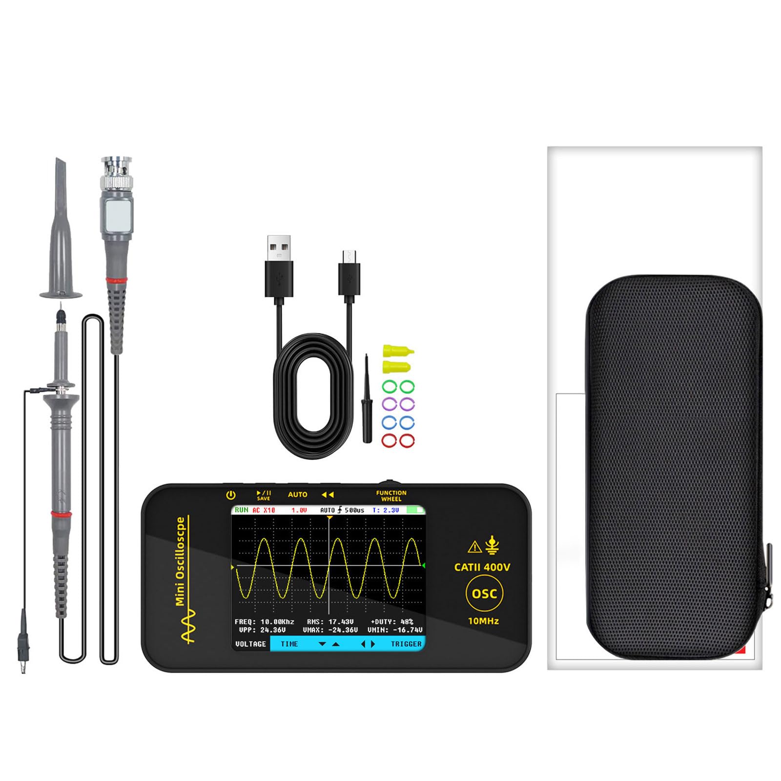 Oscilloscope numérique portable avec écran couleur de 8,1 cm