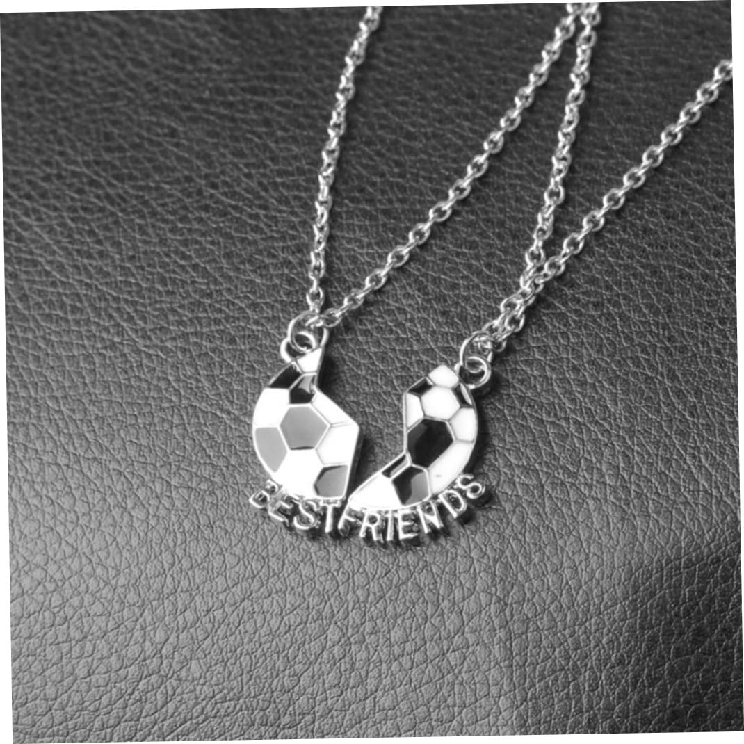 Collar Creative Best Friends Fútbol Amistad Colgantes de Dos Partes Joyas Deportivas