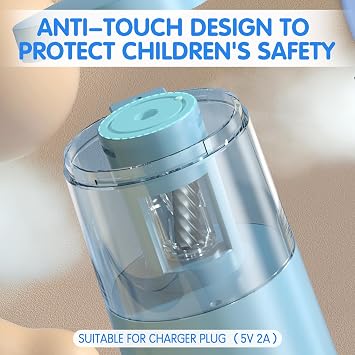 Deli Electric Pencil Sharpener, Automatic Pencil Sharpeners, Blue | Suitable for No.2 Pencils Colored Pencils, Auto Stop, USB & Battery Operated for Students, Classroom, Home and Office,