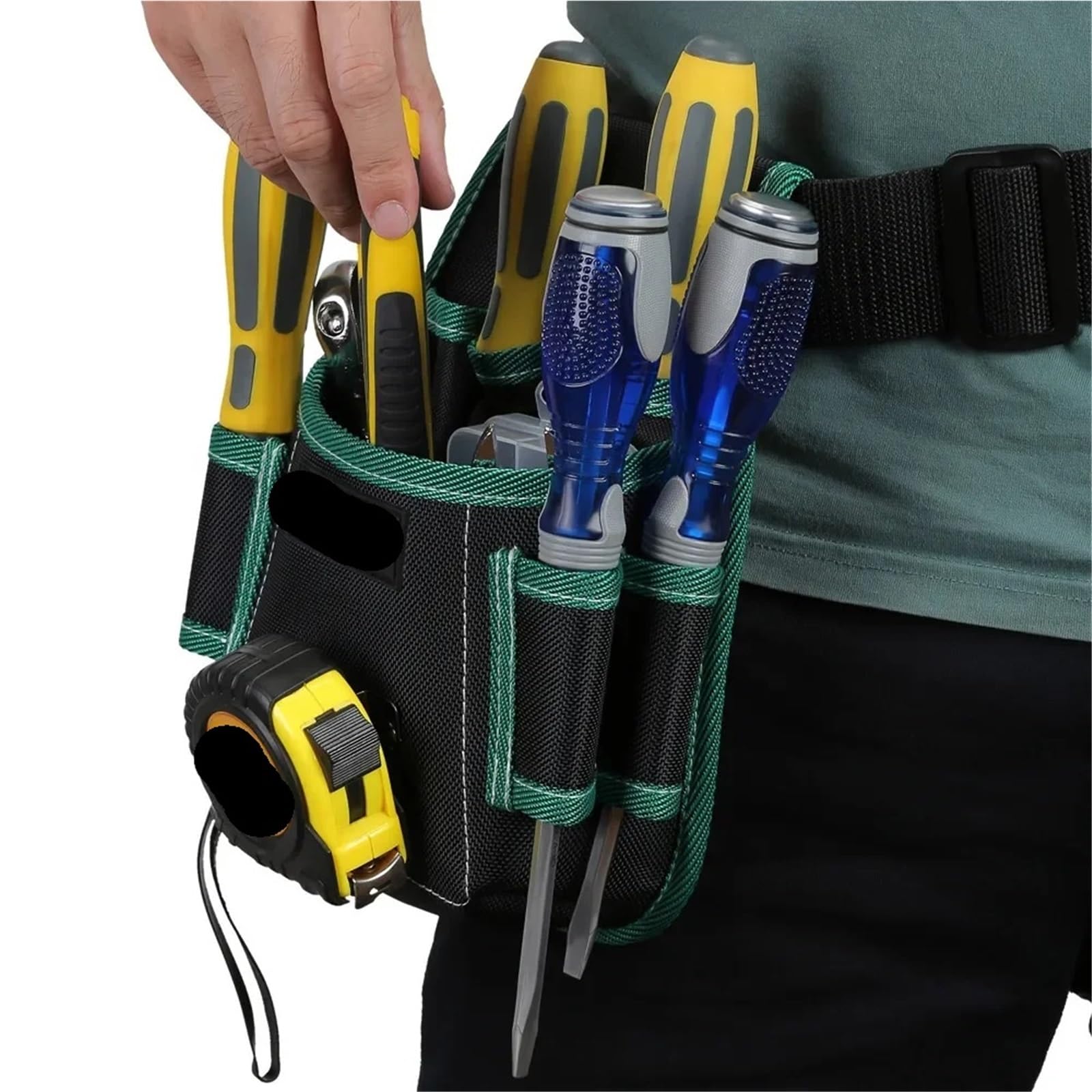 Étui pour perceuse Sac de Taille for Outils durs avec Pochette Ceinture for d'électricien Charpentier Organisateur d'outils Stockage étanche