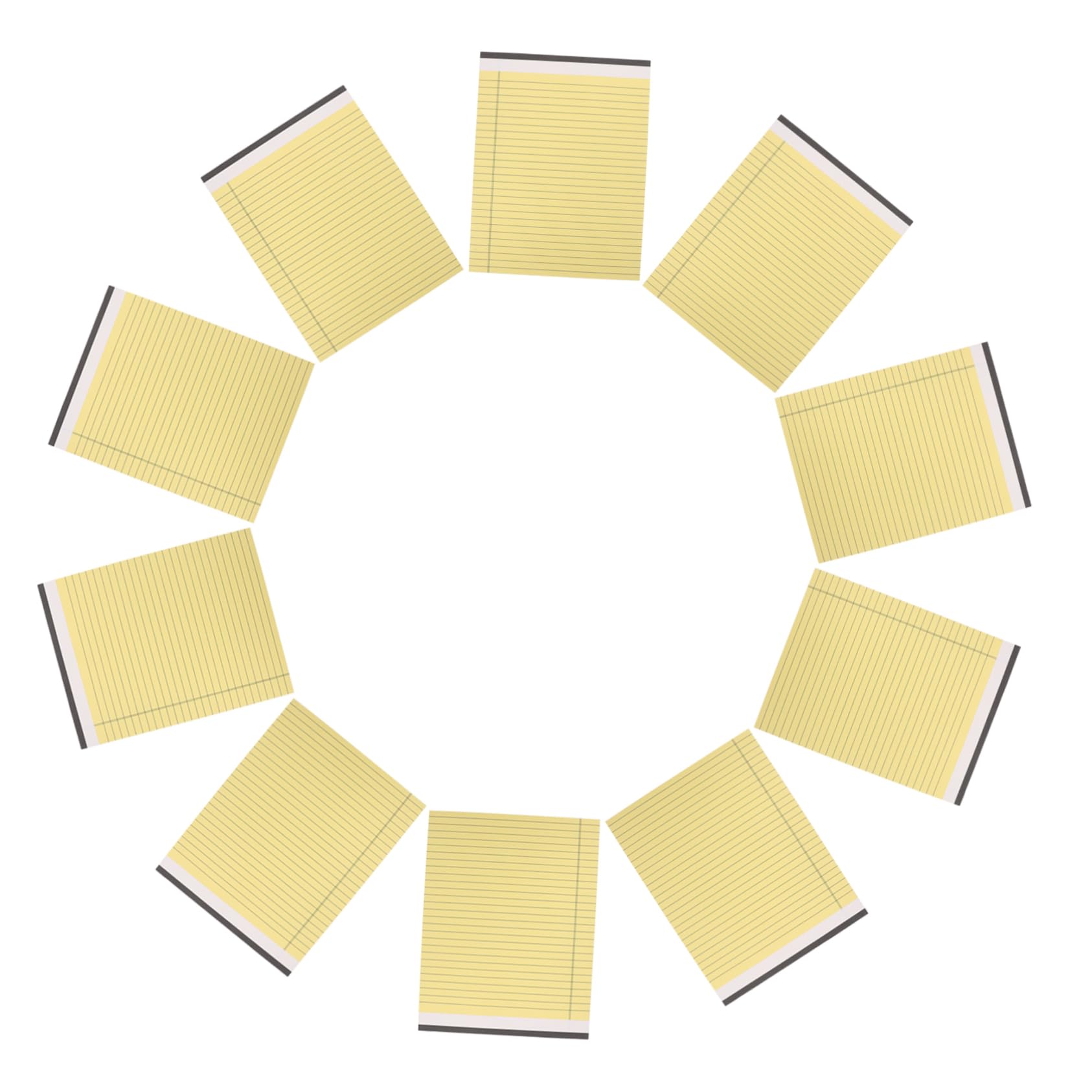 Blocco Note Legale Riduce Sprechi 30 Pagine Doppia Faccia Giallo 10 Pezzi Materiale Carta Ecologico per Prendere Appunti e Attività Quotidiane